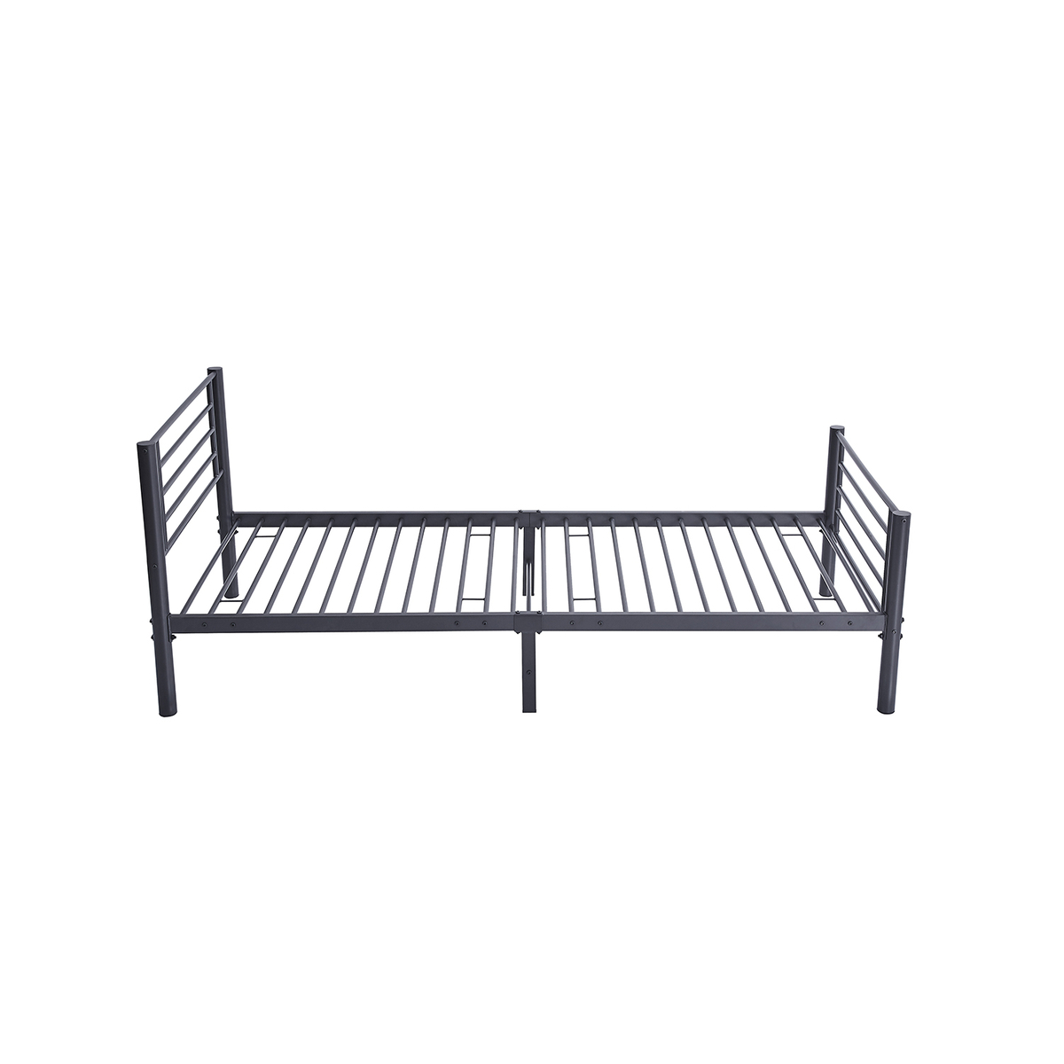 Interiax Otis Bed - Donkergrijs Metaal  - 90x200 cm -  Inclusief Lattenbodem