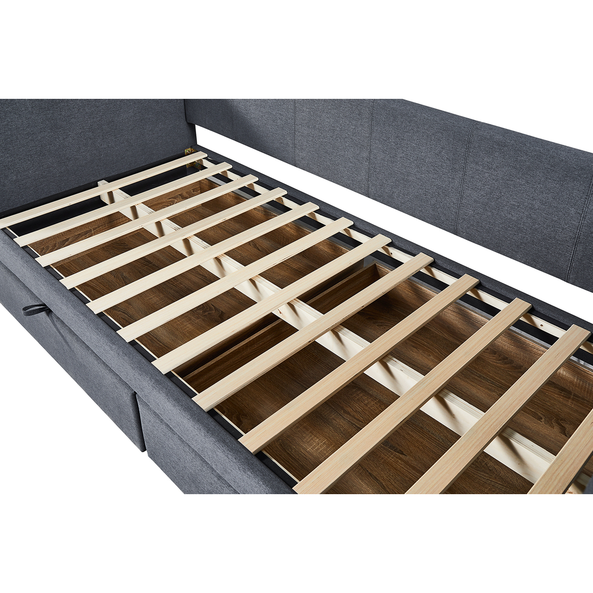 Interiax Liam Bed - Comfort Inclusief 2 schuiven en lattenbodem (90 x 200 cm)
