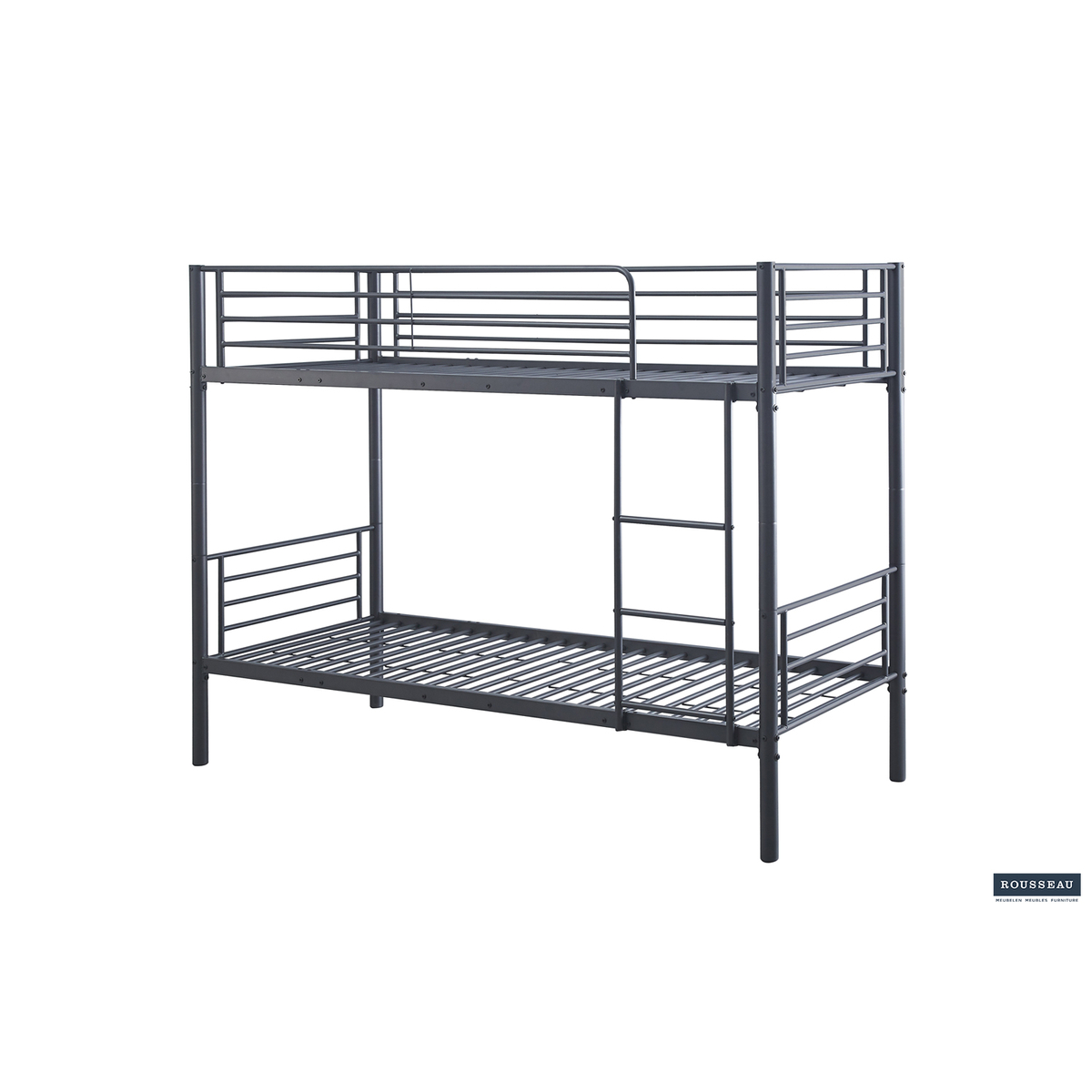 Interiax Ken Stapelbed - Grijs Metaal - 90x200 cm - Splitsbaar