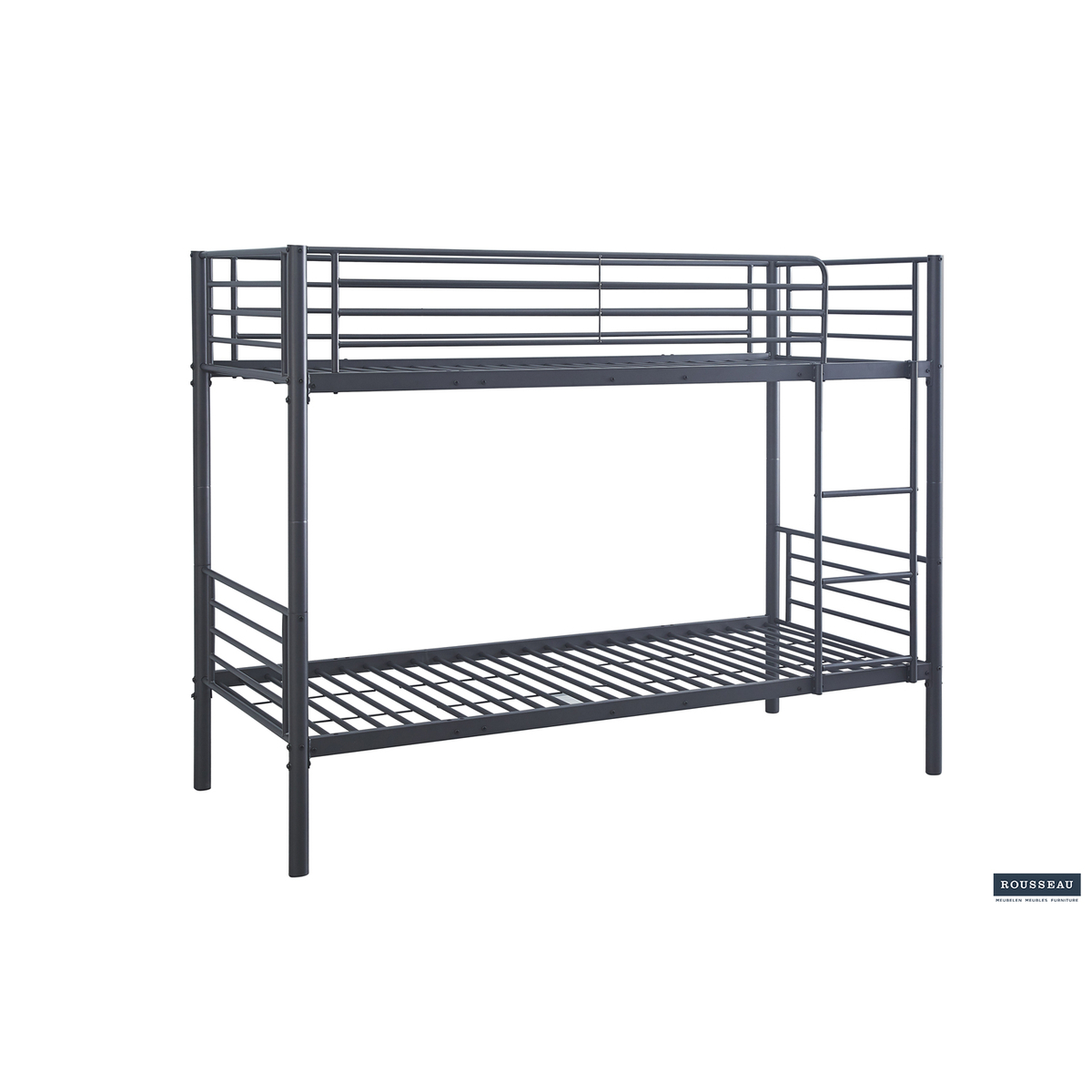 Interiax Ken Stapelbed - Grijs Metaal - 90x200 cm - Splitsbaar