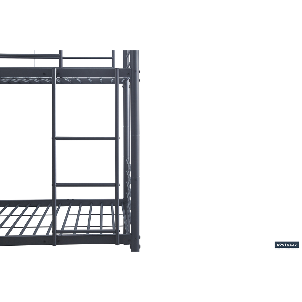 Interiax Ken Stapelbed - Grijs Metaal - 90x200 cm - Splitsbaar