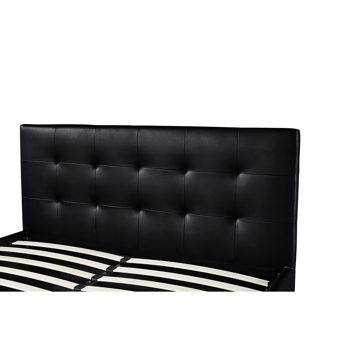 Interiax Morris Bed - Zwart PU leder - 160x200 cm - Inclusief Opbergkoffer