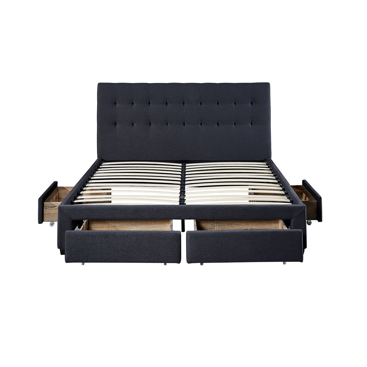 Interiax Jake bed - Comfort Inclusief 4 schuiven en lattenbodem (160 x 200 cm)