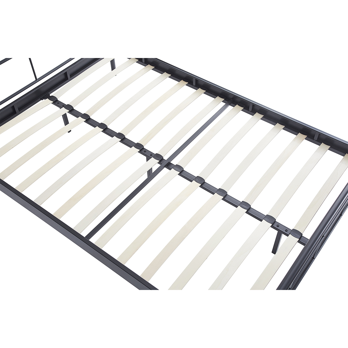 Interiax Lucas Bed - Metaal Donkergrijs - 140x200 cm - Inclusief Lattenbodem 