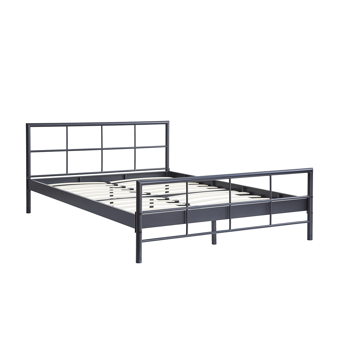 Interiax Lucas Bed - Metaal Donkergrijs - 160x200 cm - Inclusief Lattenbodem 