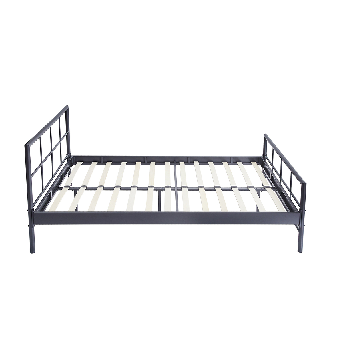 Interiax Lucas Bed - Metaal Donkergrijs - 160x200 cm - Inclusief Lattenbodem 