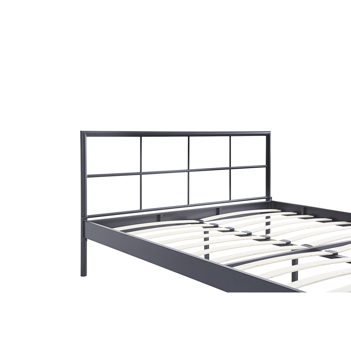 Interiax Lucas Bed - Metaal Donkergrijs - 160x200 cm - Inclusief Lattenbodem 