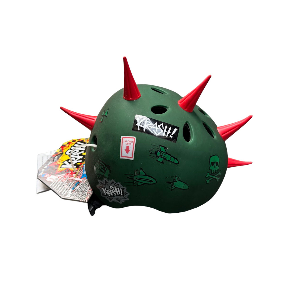 KRASH HELMET LIBERTY SPIKES GREEN 8+
