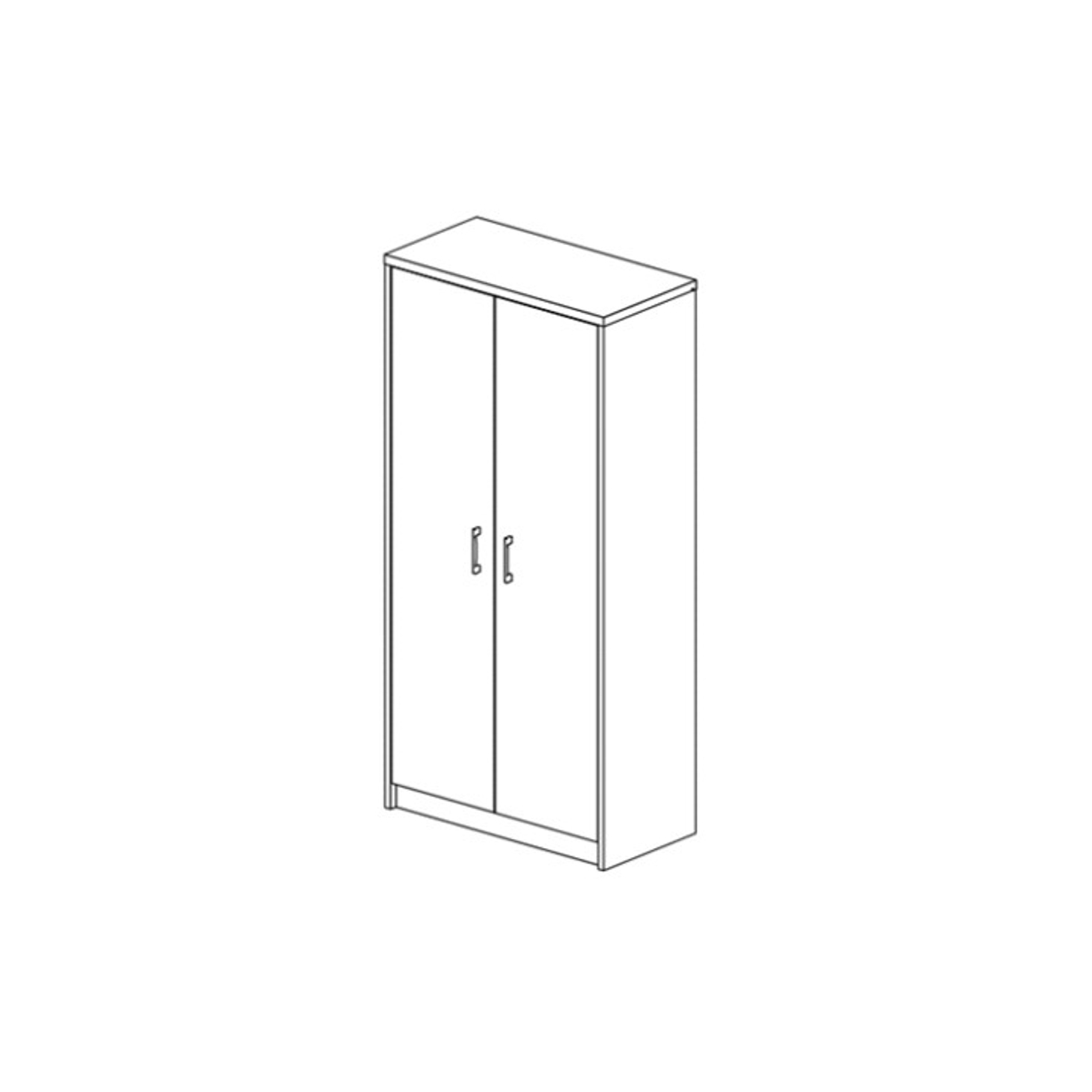 Interiax Opbergkast 'Noah' 2 deuren en 4 legplanken Grijze eik (148x72x36cm)