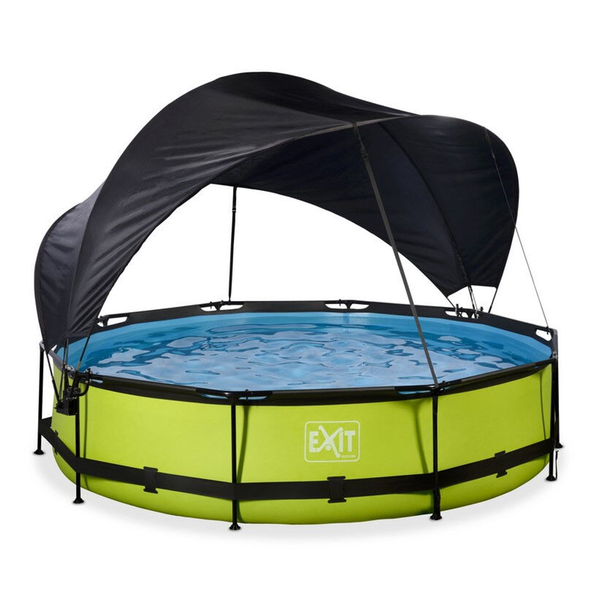 EXIT Lime zwembad ø360x76cm met schaduwdoek en filterpomp - groen