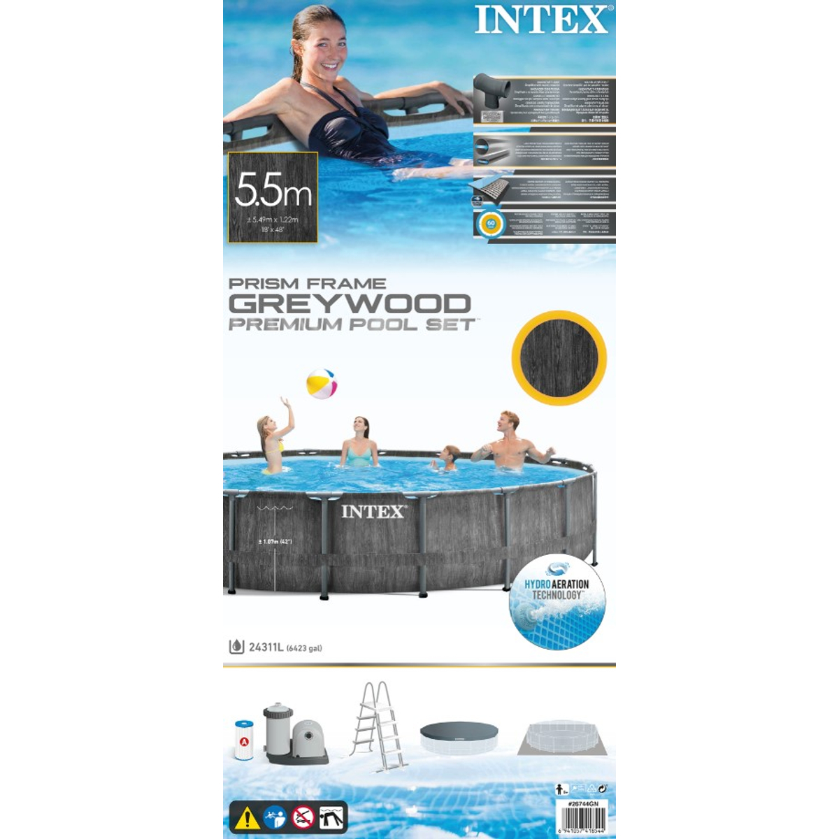 Intex 26744 piscine Greywood (549X122)