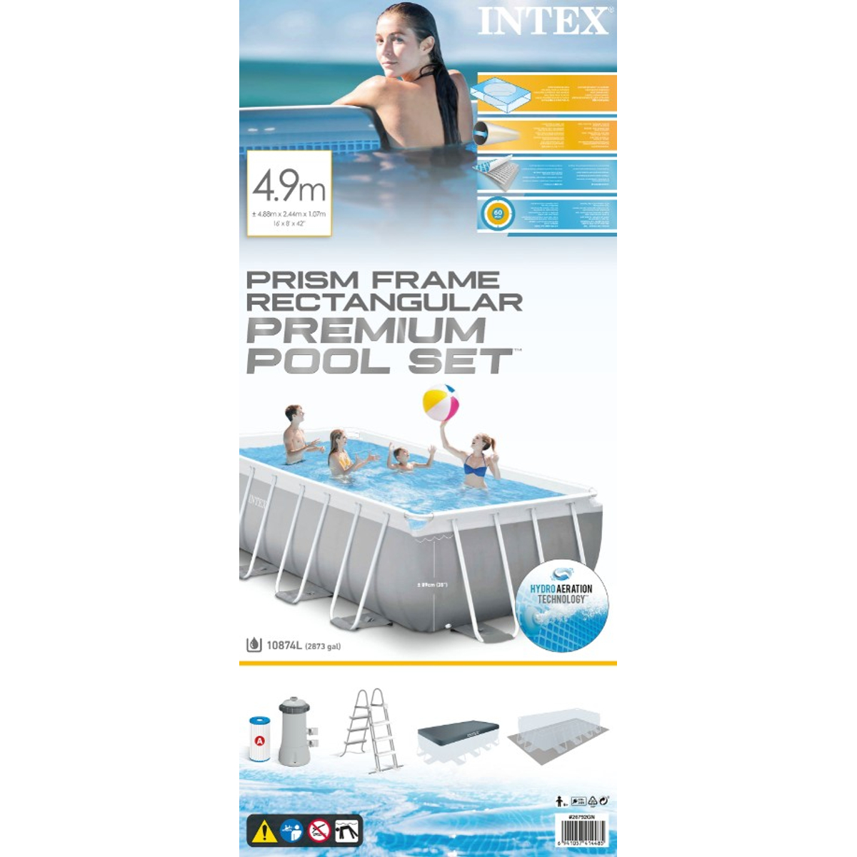 Intex Zwembad Prism Frame Pool Set (488X244X107)