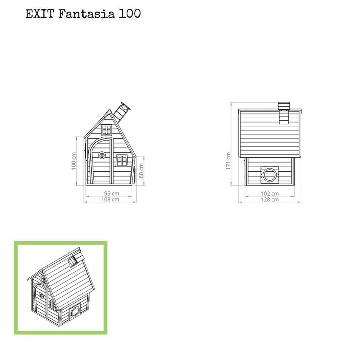 EXIT Fantasia 100 Houten Speelhuis - Naturel