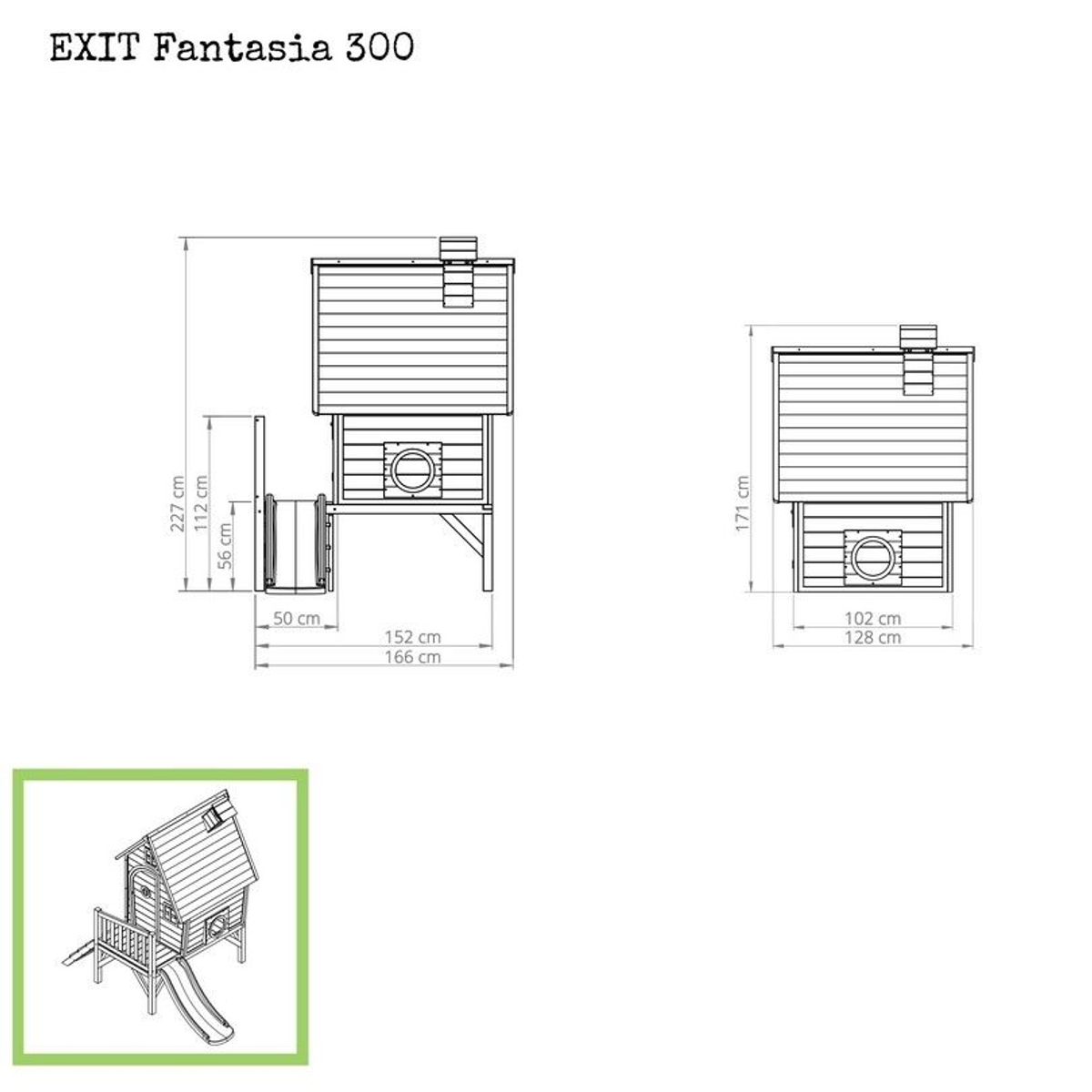 EXIT Fantasia 300 Houten Speelhuis - Naturel