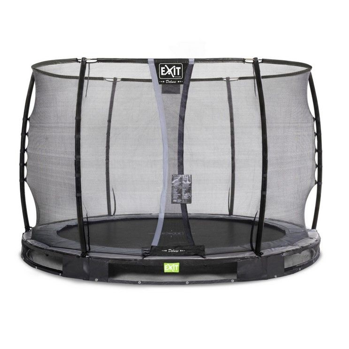 Trampoline enterré EXIT Elegant Premium ø427cm avec filet de sécurité Deluxe - noir