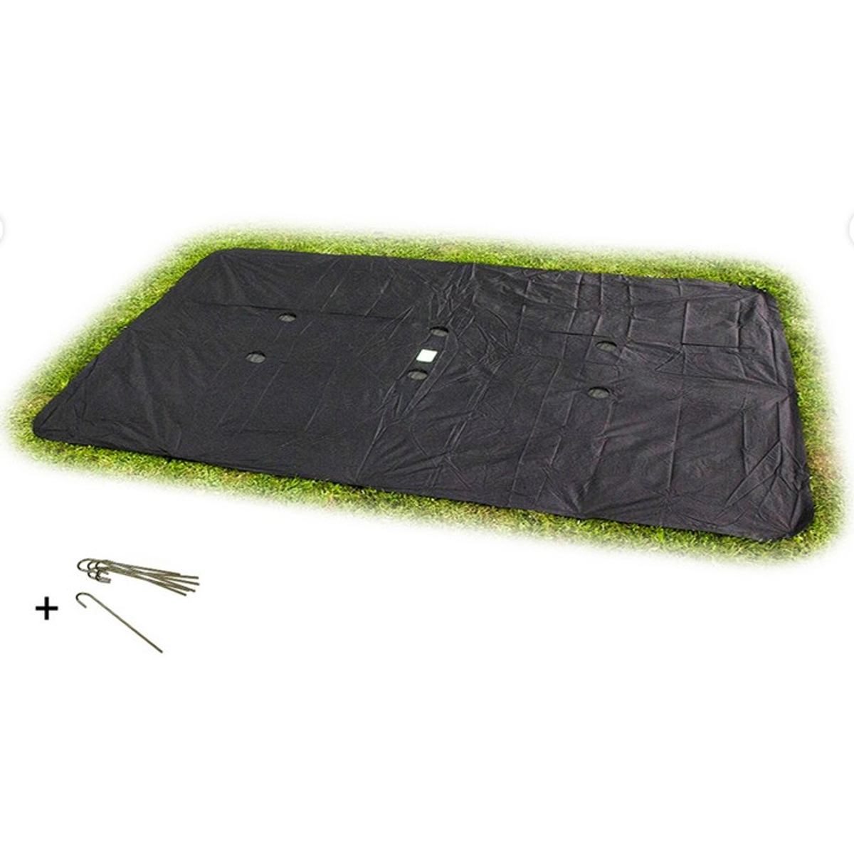 Housse de protection rectangulaire pour trampoline enterré niveau sol EXIT 275x458cm