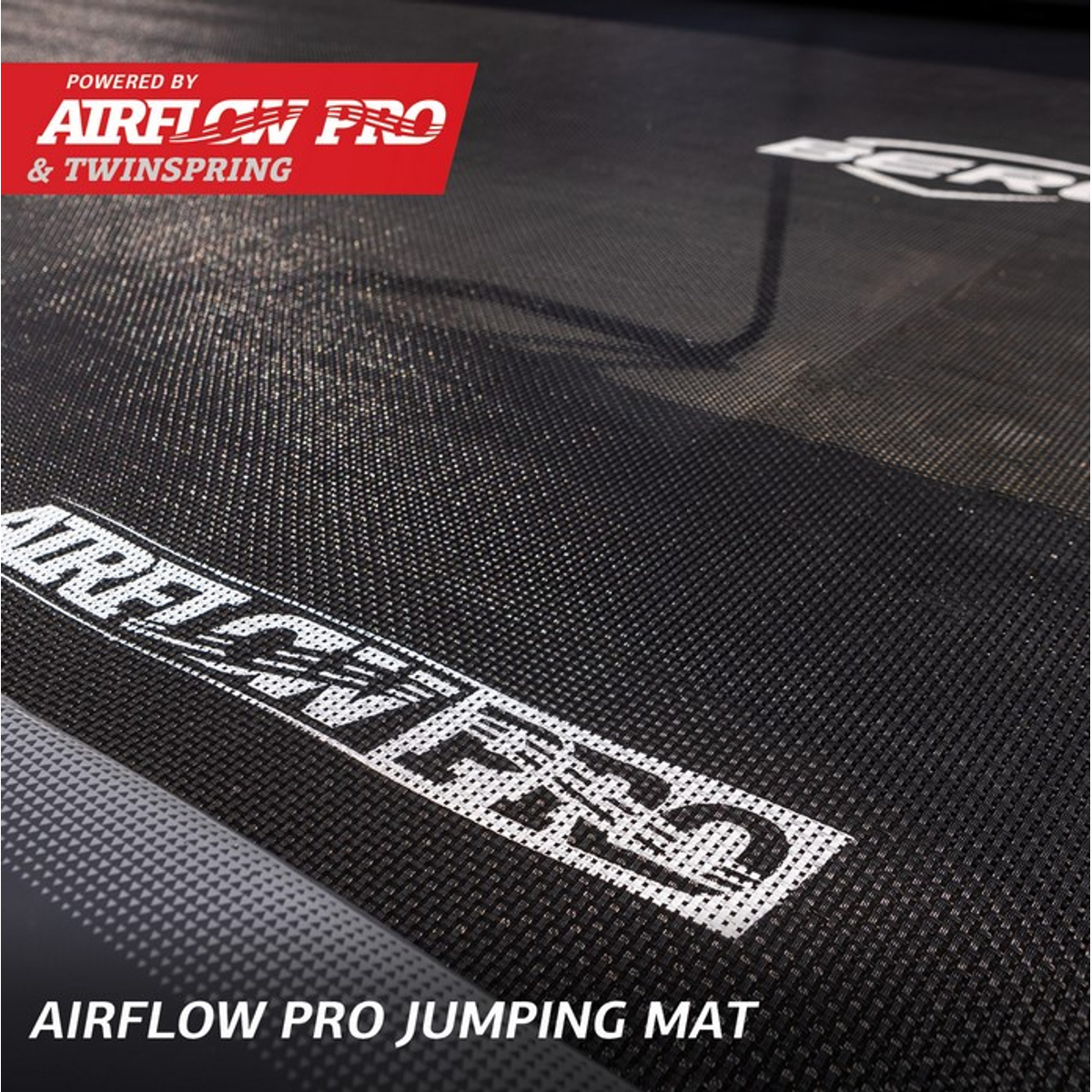 Berg Ultim Champion Flatground Trampoline 500 Black + Safety Net Deluxe XL