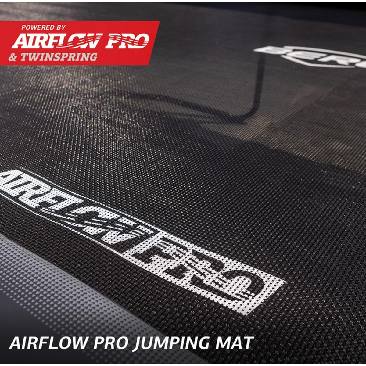 Berg Ultim Champion FlatGround Trampoline 410 Black + AeroWall BLK&GRY