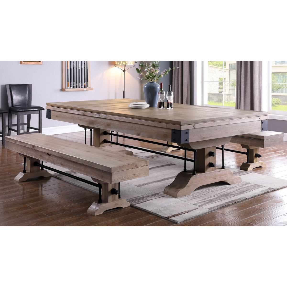 Table supérieure Table de billard Lexor Industrial Vintage-Oak 8FT