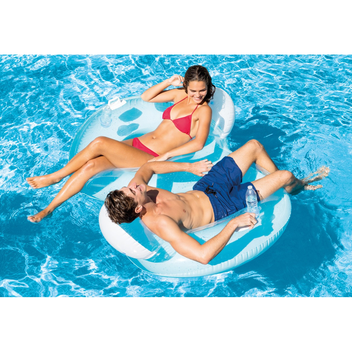 Intex Zwemband Double Lounge Met Drinkhouders 198cm