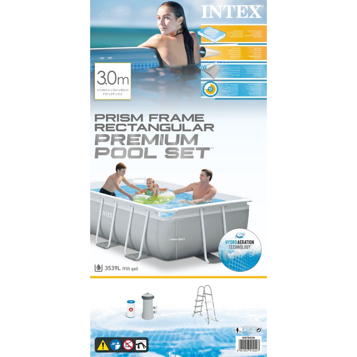 Intex Zwembad Prism Frame Rectangular Pool Set (300X175X80)