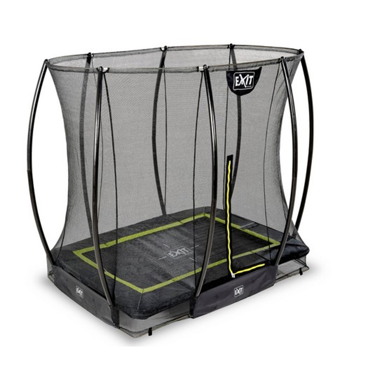 EXIT Silhouette inground trampoline 153x214cm met veiligheidsnet - zwart