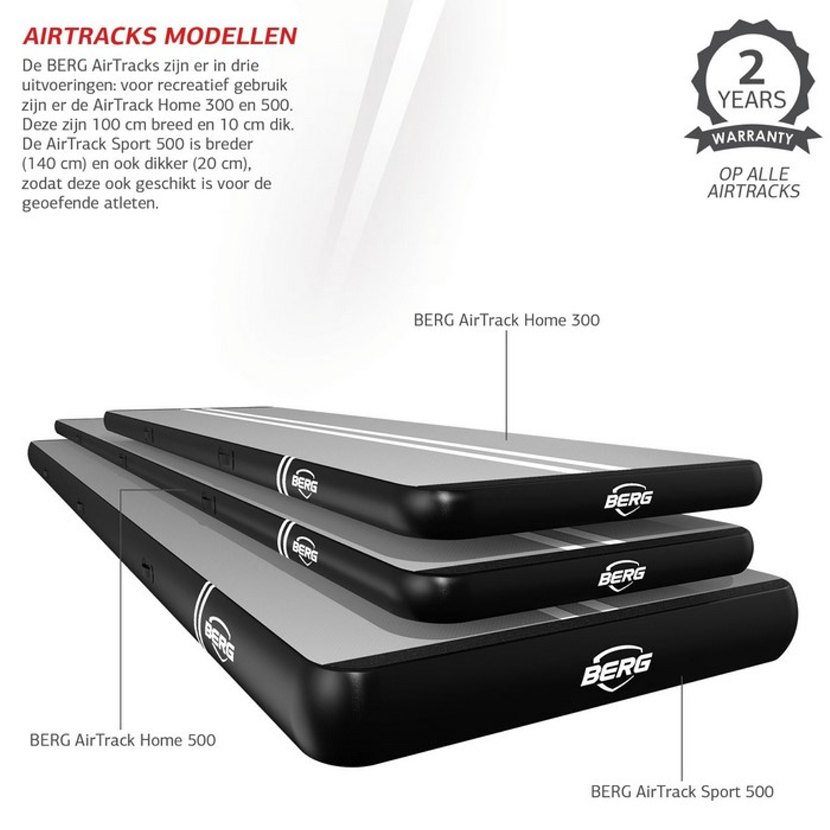 Berg AirTrack Home 300 Black (300x100x10cm)