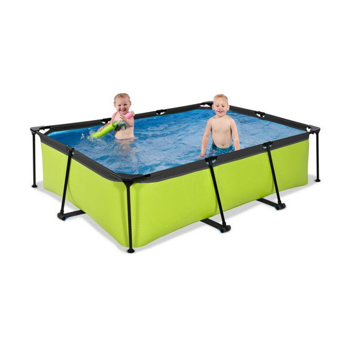 EXIT Lime zwembad 220x150x65cm met filterpomp - groen