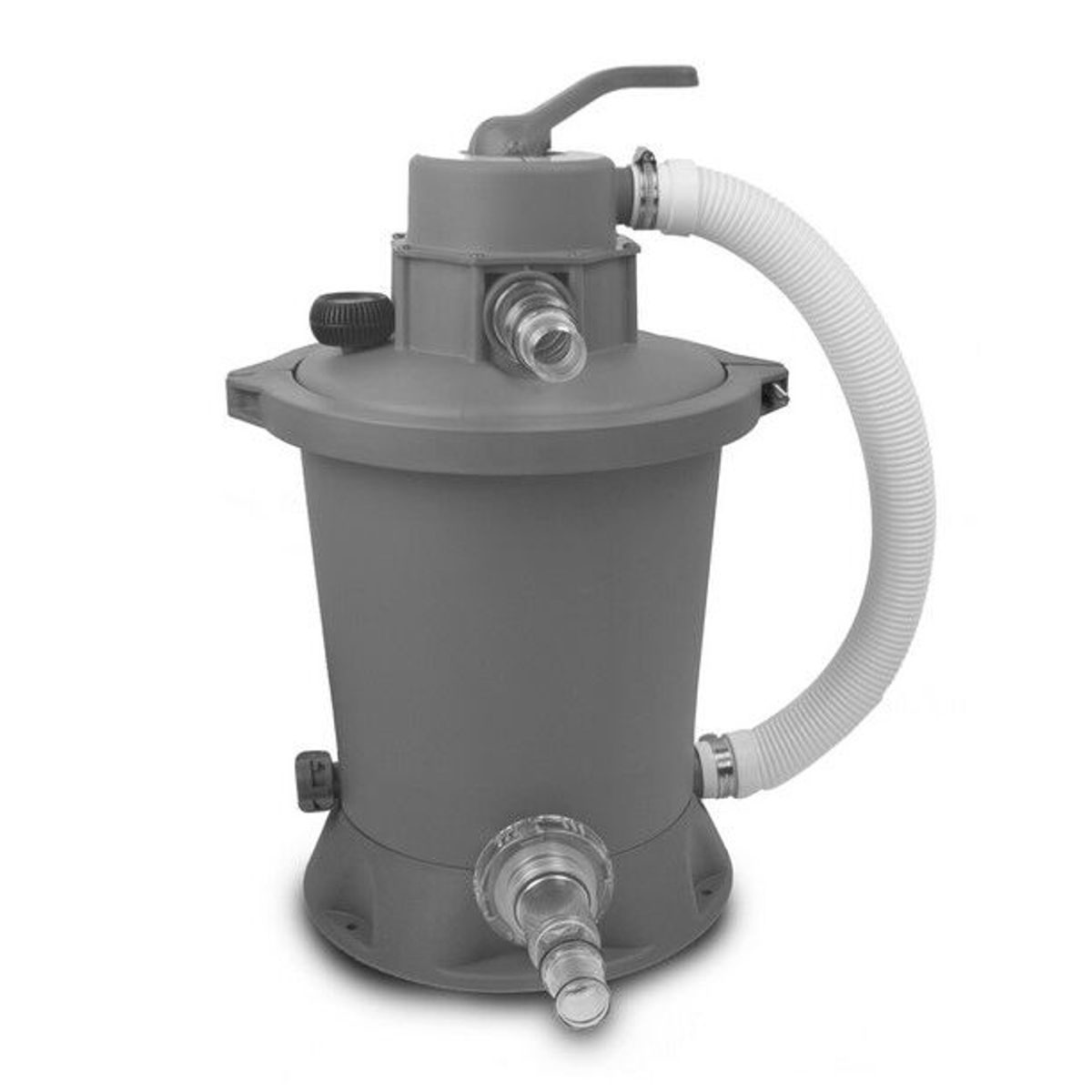 EXIT Noir Piscine en cuir Ã¸488x122cm avec pompe filtre Ã sable - noir