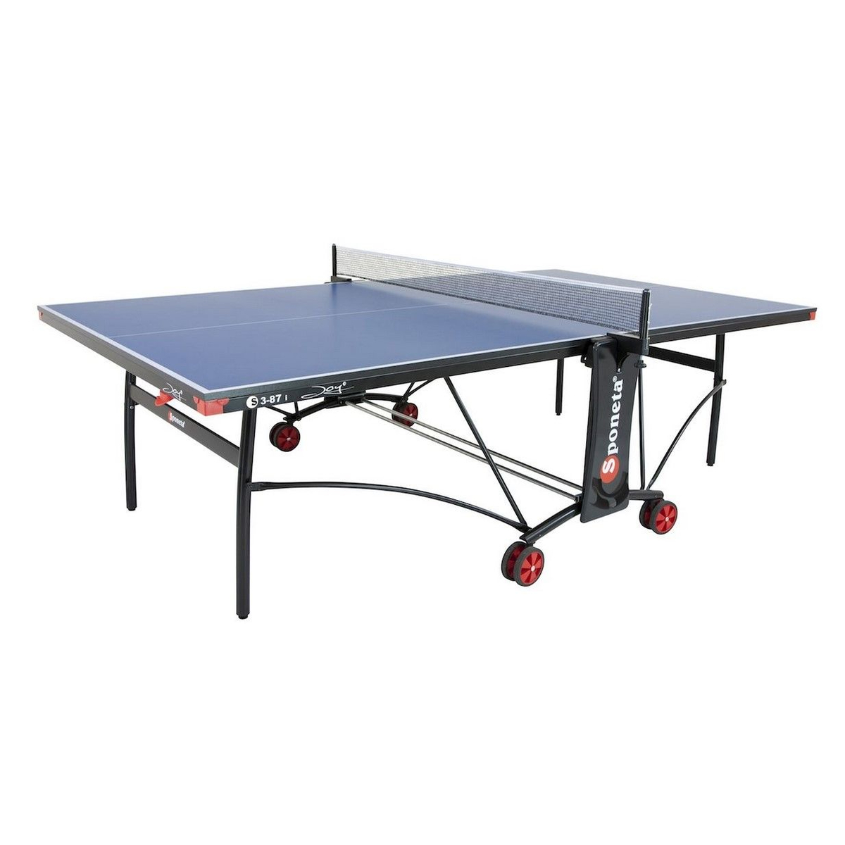 Sponeta S3-87I Sportline Indoor Tafeltennistafel Blauw Met Zwart onderstel