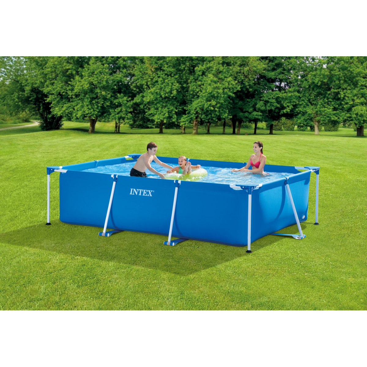 Intex Zwembad rectangular Frame Pool  (300X200X75) Blauw