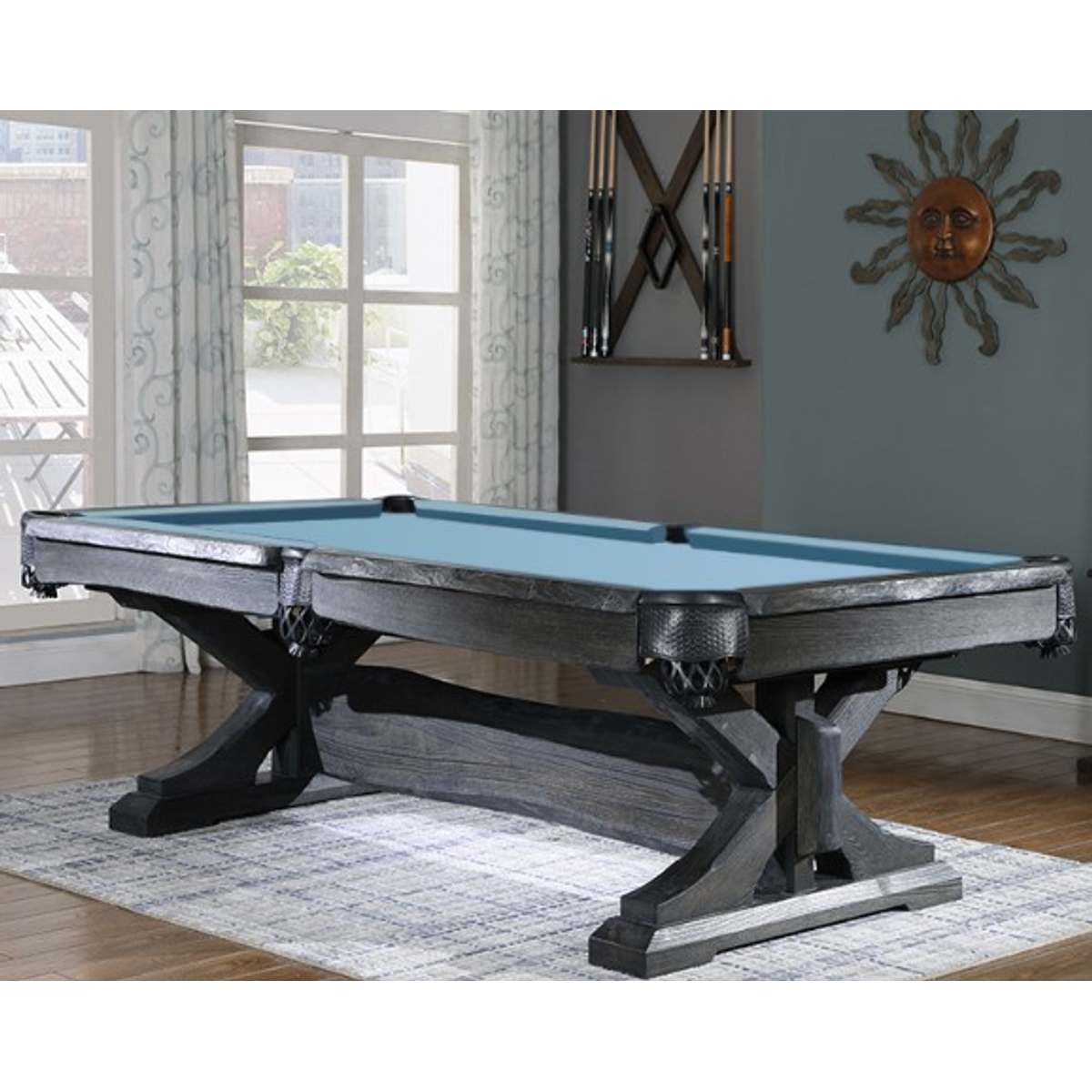 Top Table Lexor Pooltafel Forest Black-Oak 8FT