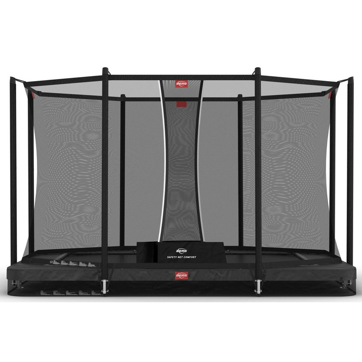 Berg Ultim Favorit Inground Trampolione 330 Grijs + Safety Net Comfort