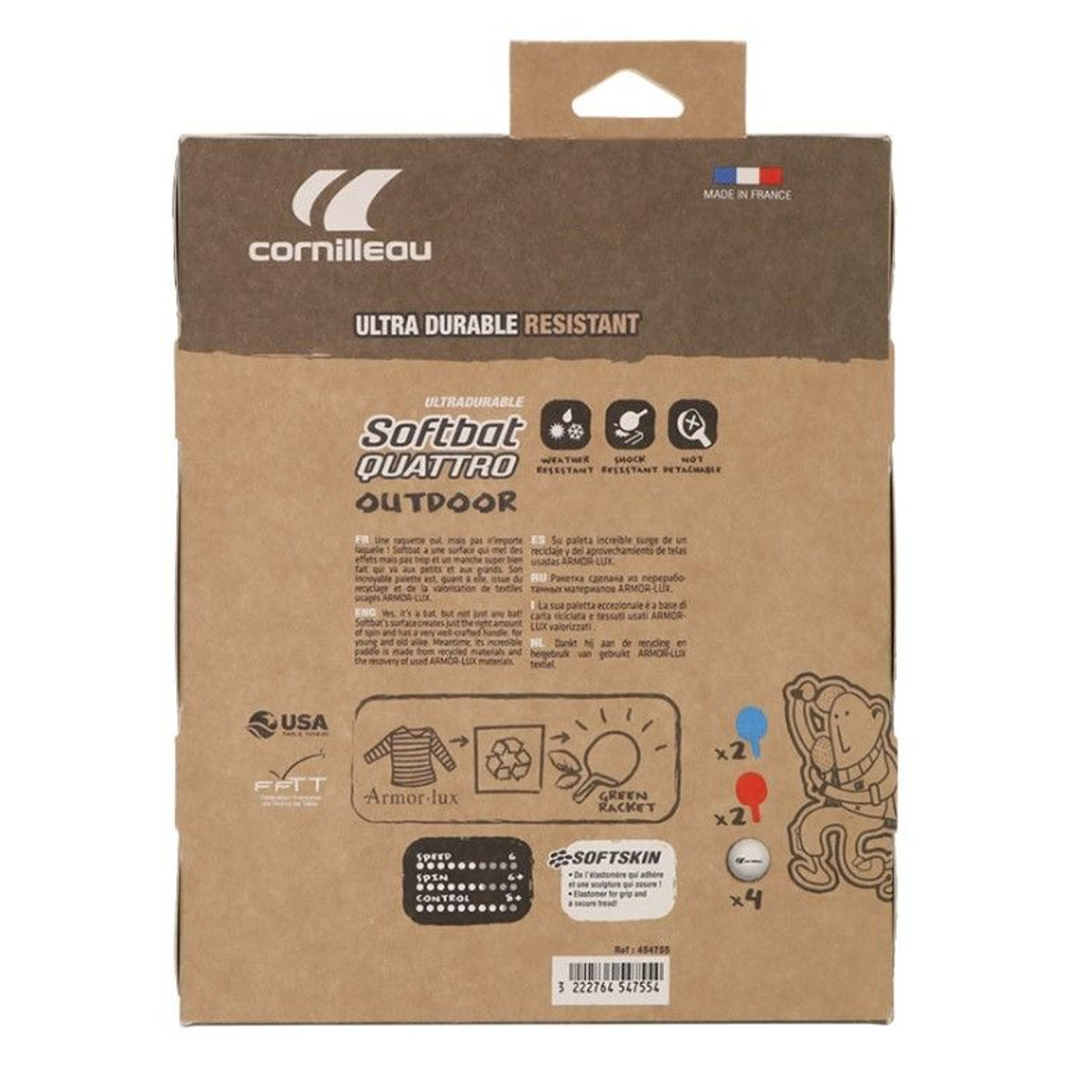 Cornilleau Softbat Quattro Outdoor Tafeltennisbats