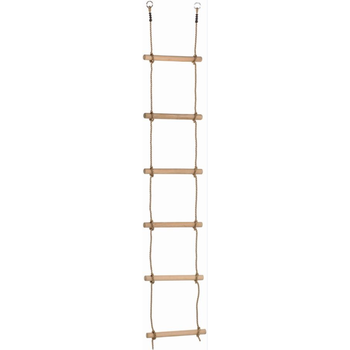 Touwladder met 6 houten sporten