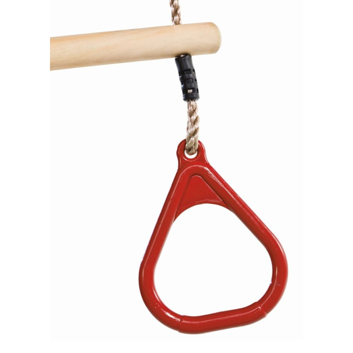 Houten Ringtrapeze met kunststof ringen - Rood