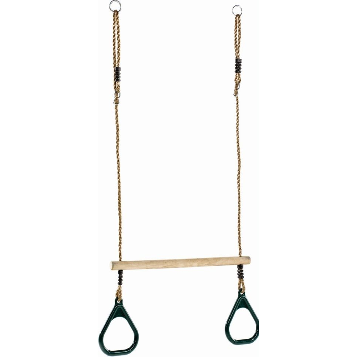 Houten Ringtrapeze met kunststof ringen - Groen