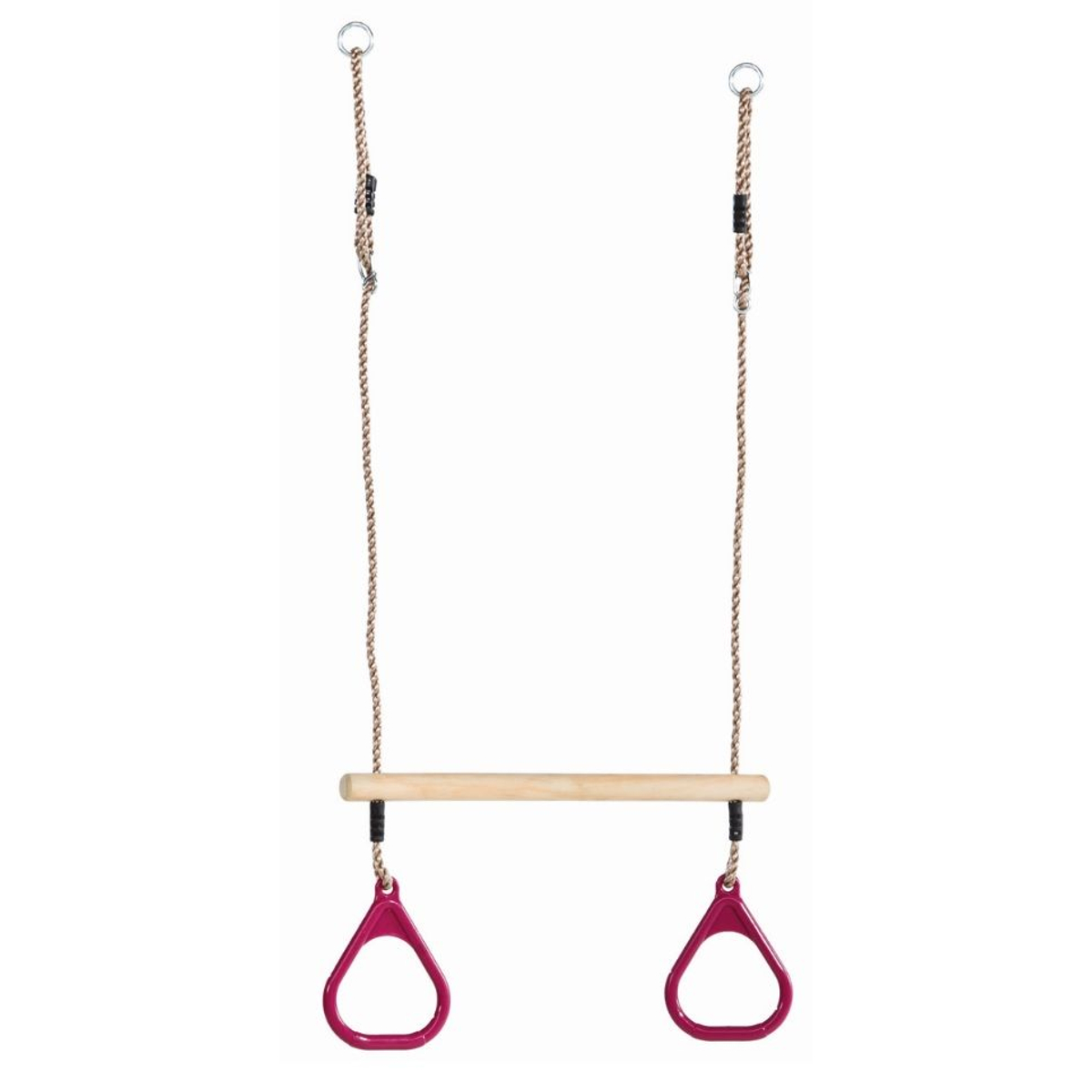 Houten Ringtrapeze met kunststof ringen - Paars