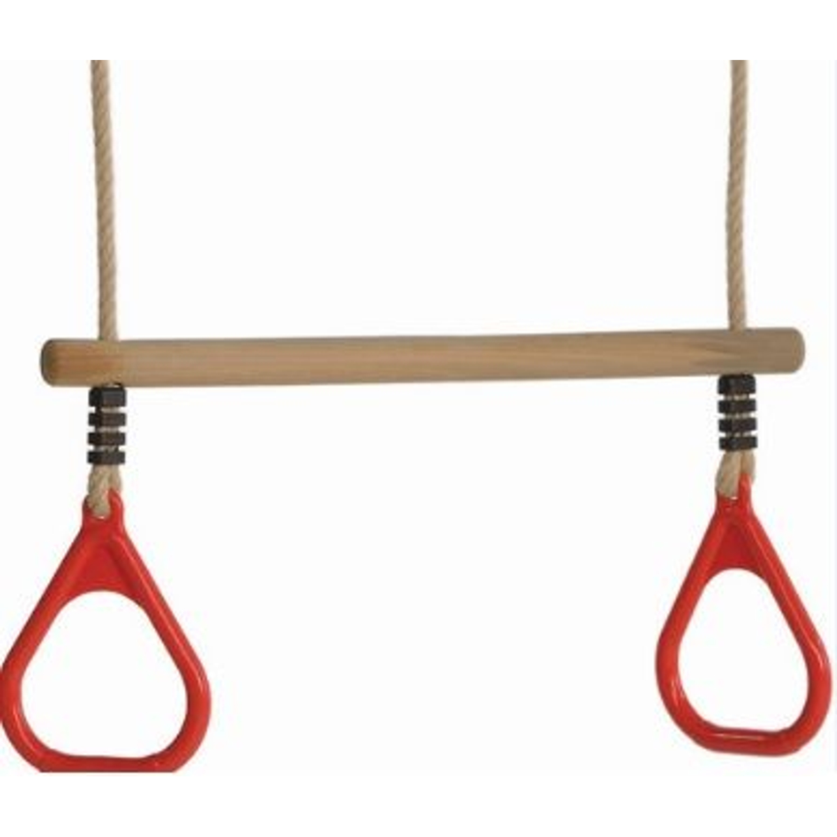 Houten Ringtrapeze met kunststof ringen - Rood