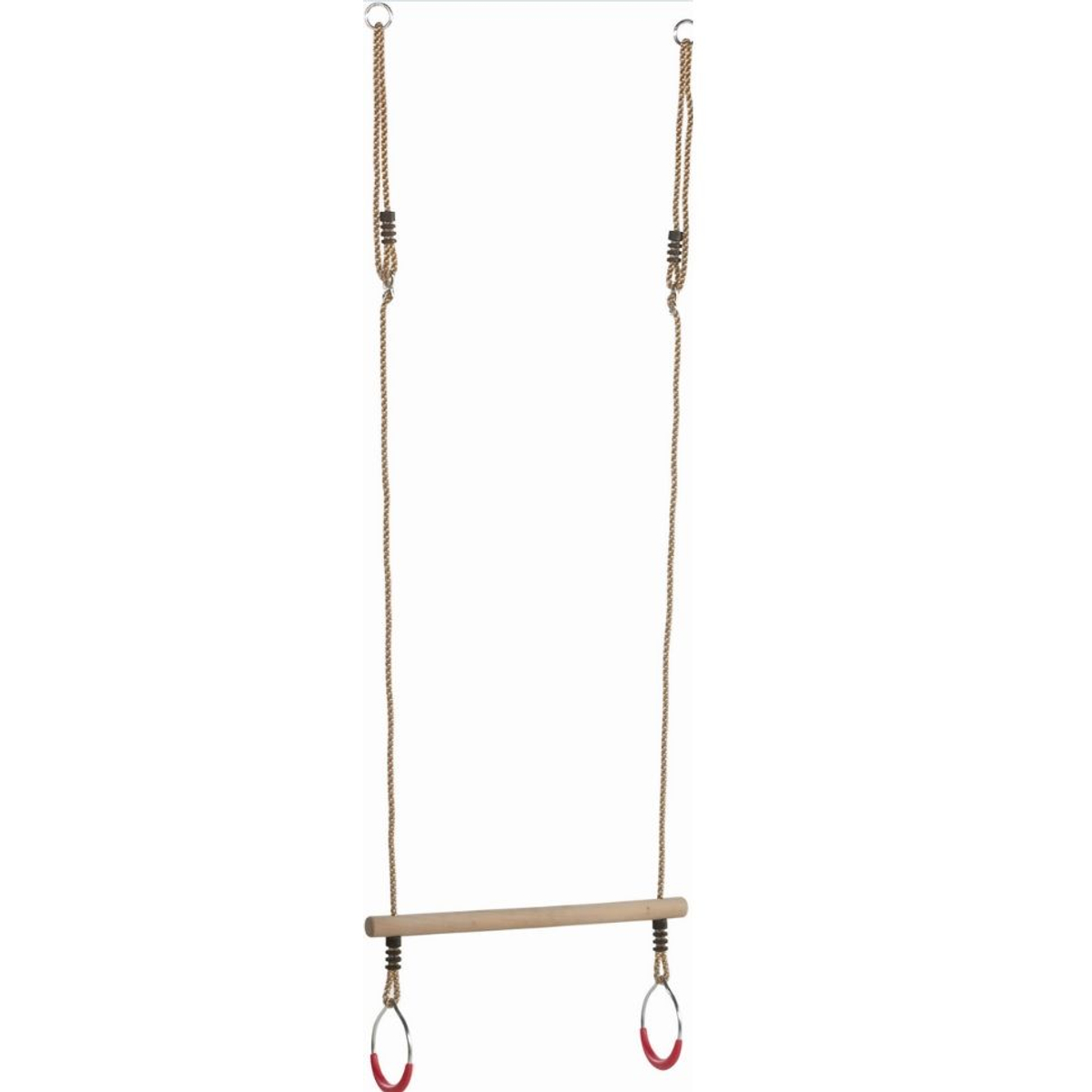 Houten Ringtrapeze met metalen ringen