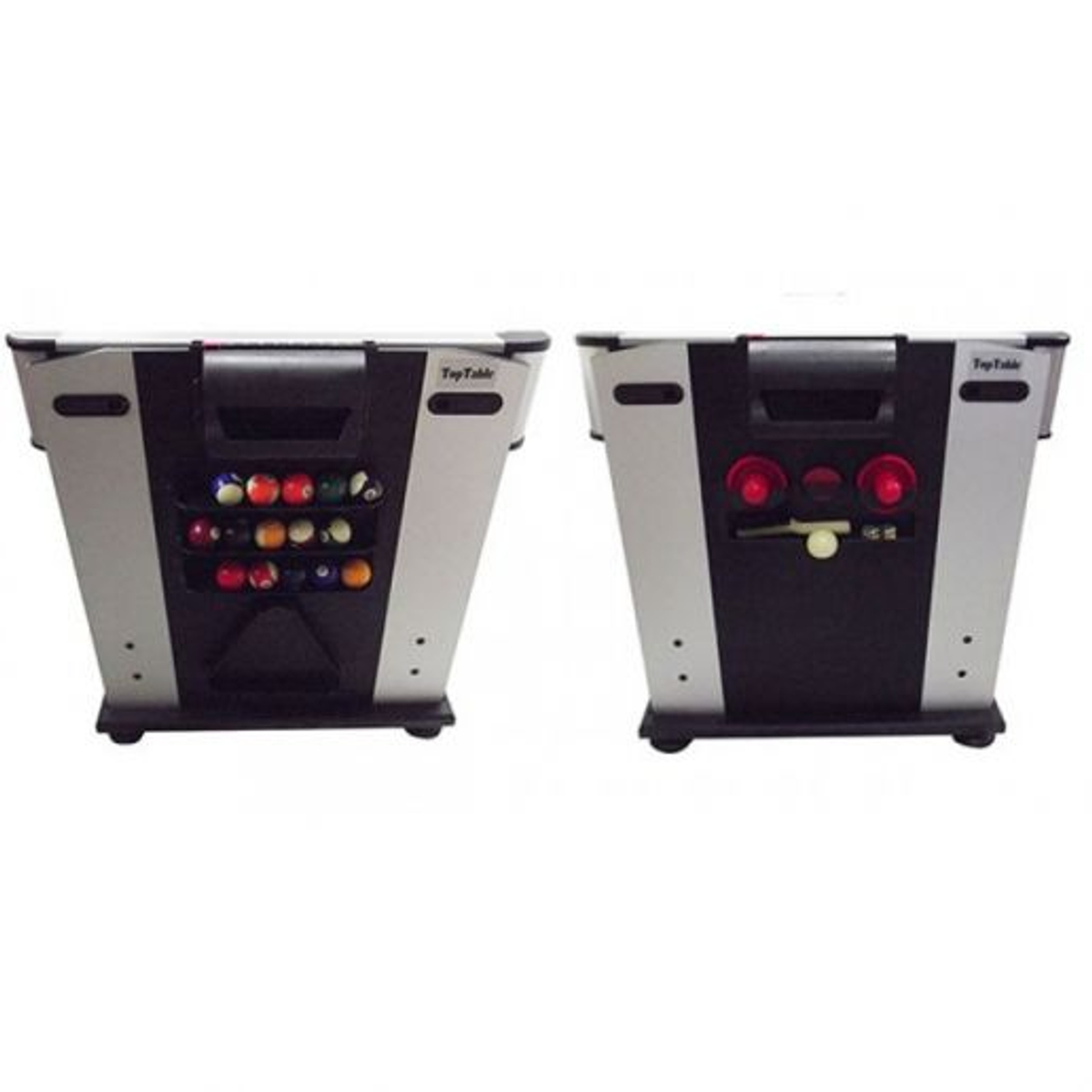 TopTable Twist 2in1 Junior Airhockey/Pooltafel Zwart/Wit 5FT