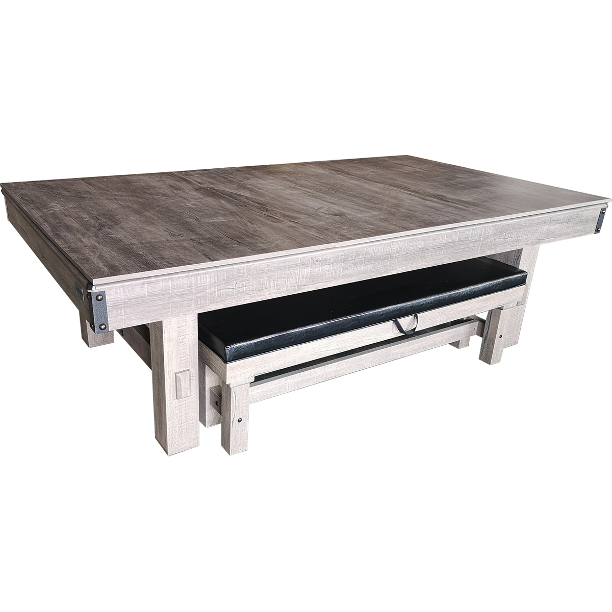 Top Table Dinner Pooltafel Wood Met Banken 8FT