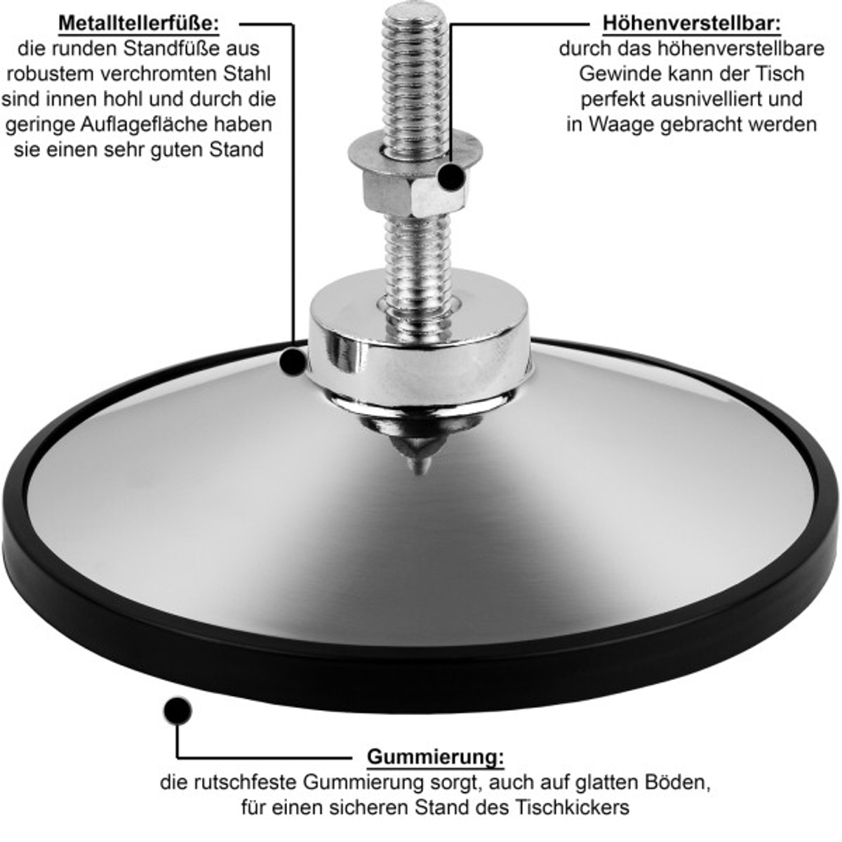 Tuniro Pro Black Voetbaltafel