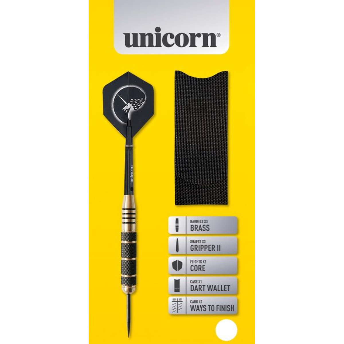 Unicorn Core Plus Dart - Brass - Steel Tip