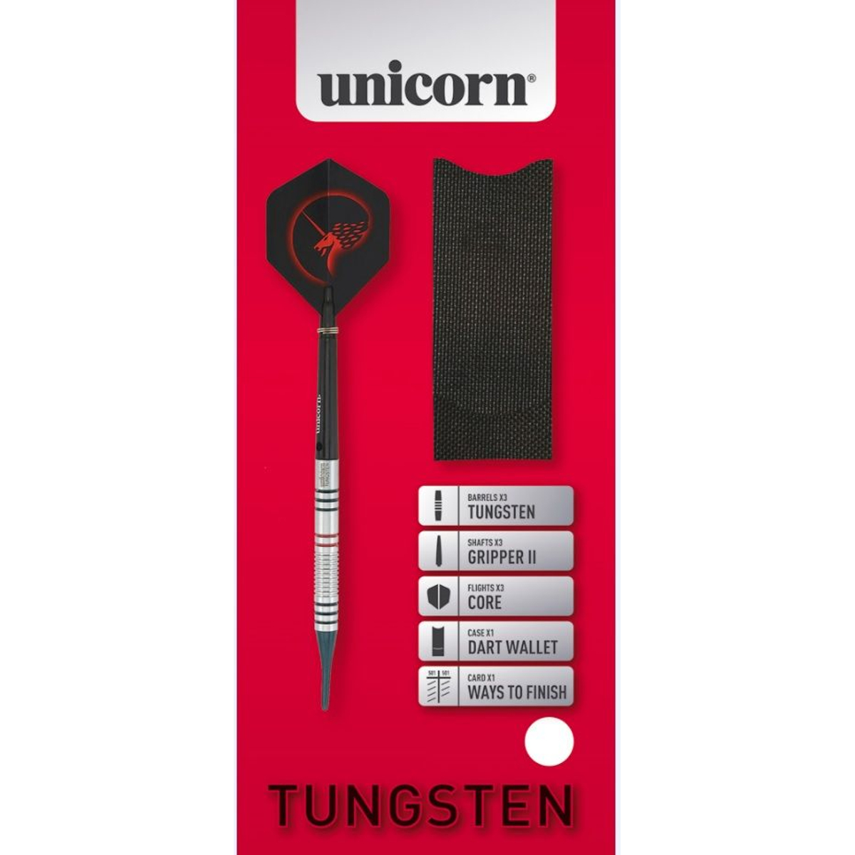 Unicorn Core Plus Dart - Tungsten - Soft Tip