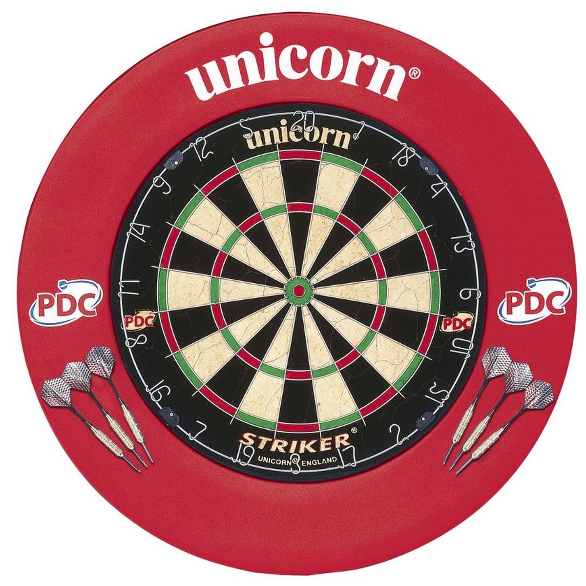 Unicorn Striker Dartbord incl. surround