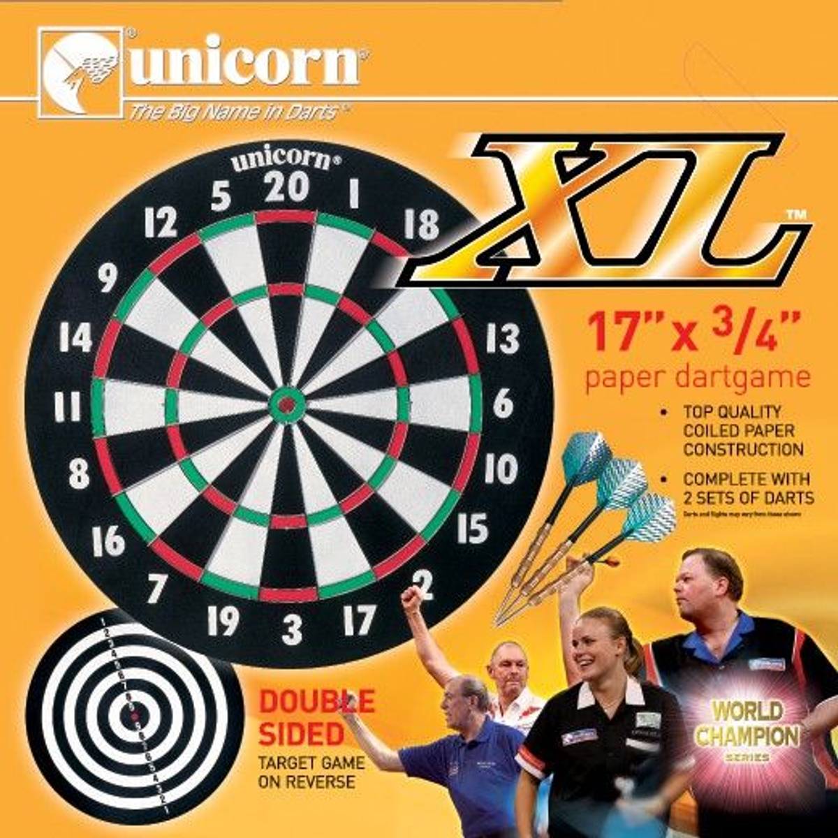 Unicorn XL papier Dartbord
