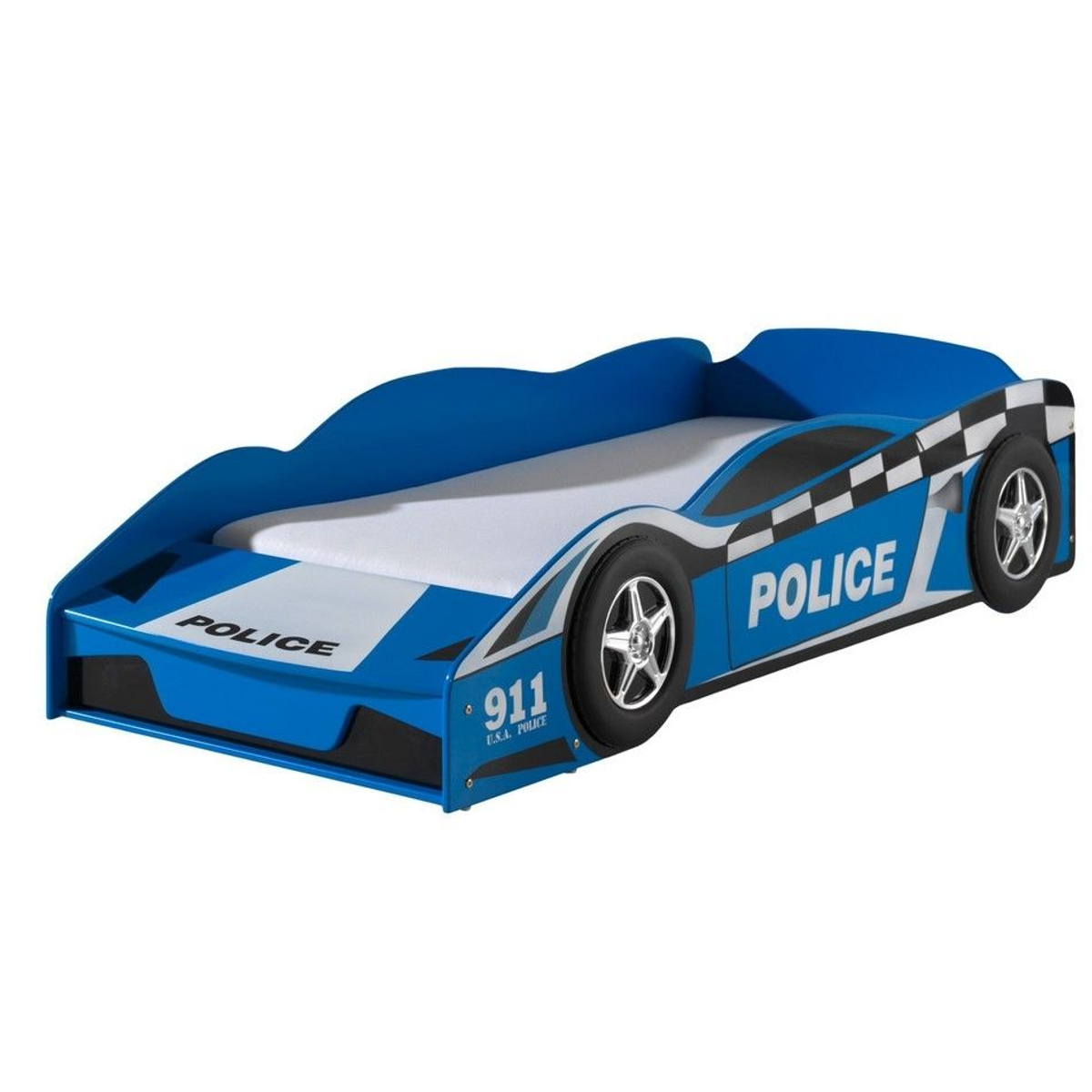 Police Car Autobed - Blauw - Kleuterbed