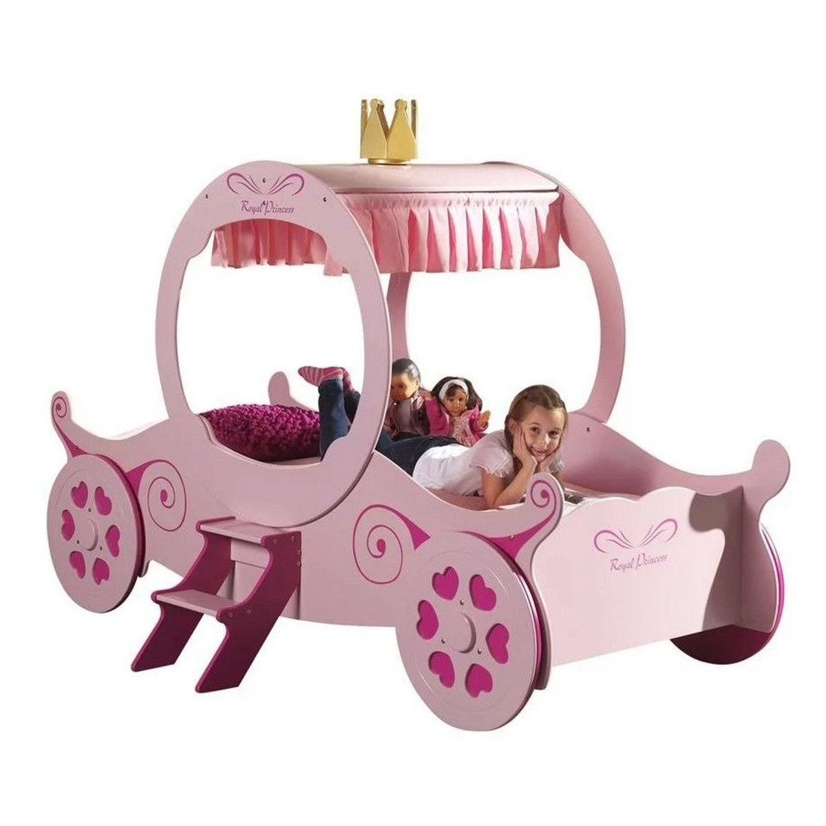 Princess Kate Autobed - Roze - Kinderbed