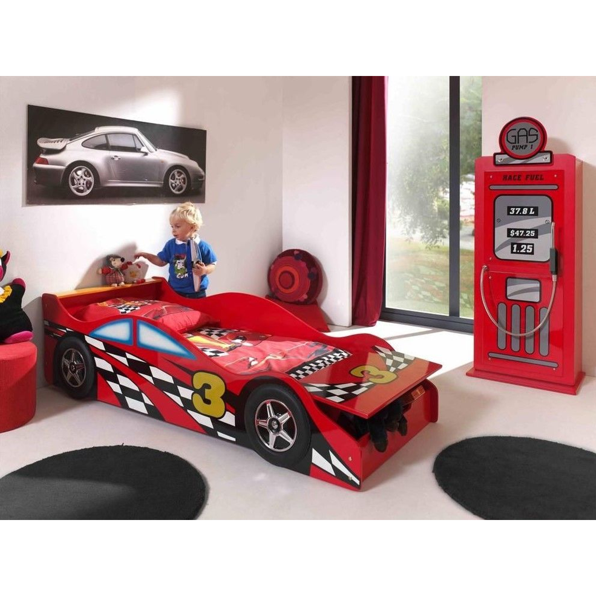 Race Car Autobed- Rood - Kleuterbed